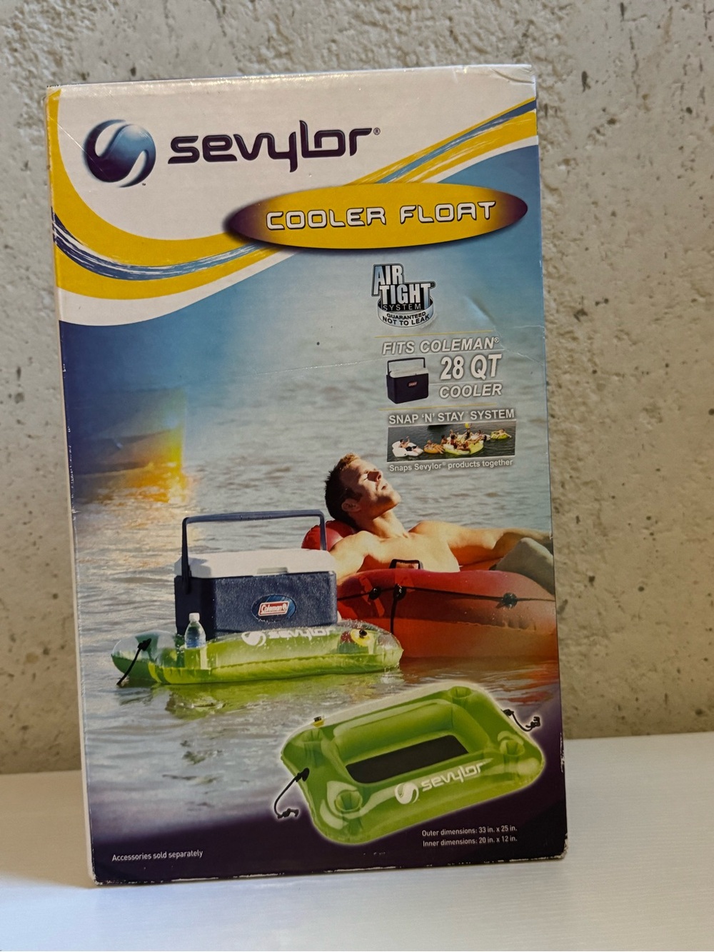 Sevylor Cooler Float - Lime Green Inflatable Drink Holder